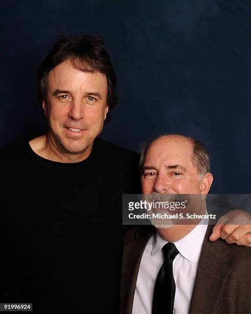 Comedian Kevin Nealon and Ice House owner, Bob Fisher pose at the Ice House on October 18, 2009 in Pasadena, California.