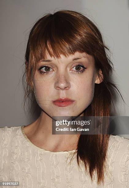 Antonia Campbell-Hughes arrives for the premiere of 'Bright Star' during the Times BFI 53rd London Film Festival at the Odeon Leicester Square on...