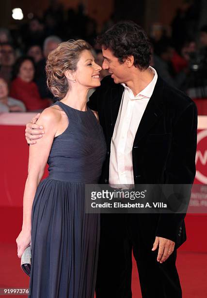 Actress Amanda Sandrelli and husband Blas Boca-Rey attend the 'Christine, Cristina' Premiere during day 5 of the 4th Rome International Film Festival...