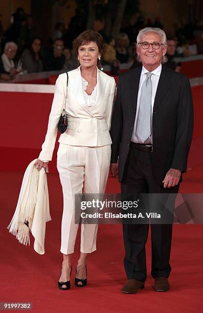 Actress Corinne Clery and Beppe Ercole attend the 'Christine, Cristina' Premiere during day 5 of the 4th Rome International Film Festival held at the...