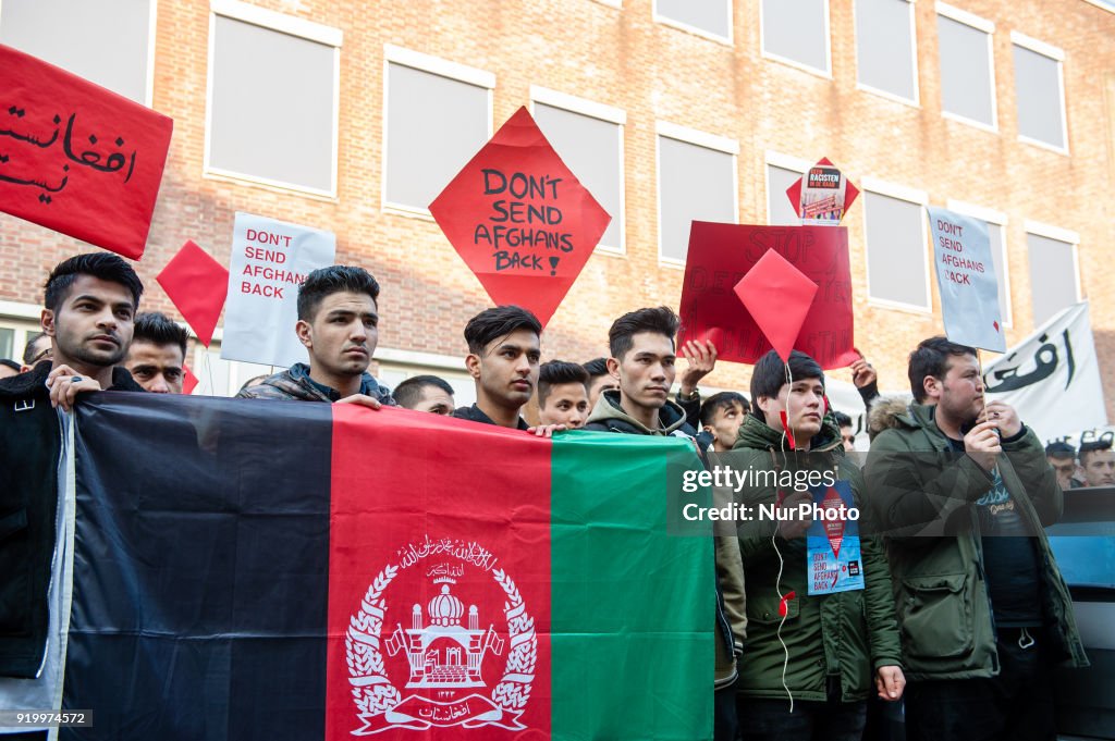 Demonstration 'Don't Send Afghans Back' in Utrecht