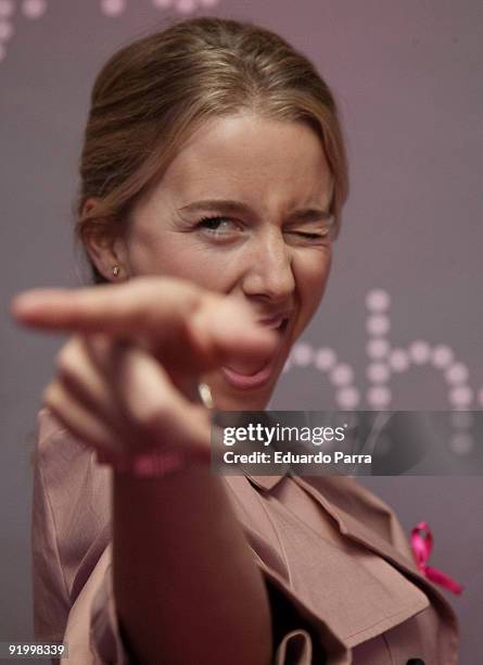 Model Maria Leon attends 'Pretty in Pink' Breast Cancer Fundrasing photocall at Pacha discoteque on October 19, 2009 in Madrid, Spain.