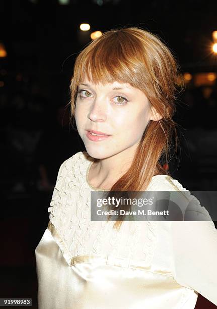 Antonia Campbell-Hughes attends the premiere for 'Bright Star' during the Times BFI London Film Festival at the Odeon Leicester Square on October 19,...