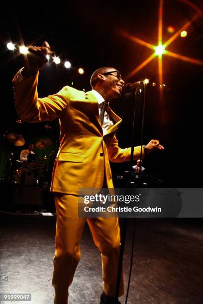 Raphael Saadiq performs on stage at Shepherds Bush Empire on October 19, 2009 in London, England.
