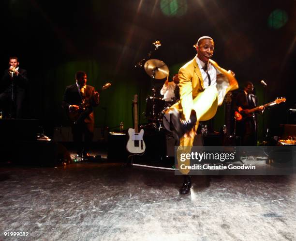 Raphael Saadiq performs on stage at Shepherds Bush Empire on October 19, 2009 in London, England.