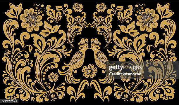 ornate1 - victorian style pattern stock illustrations