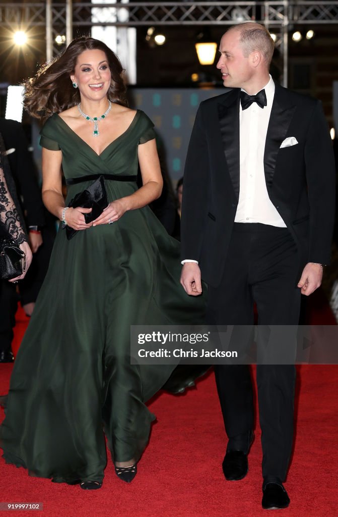 The Duke And Duchess of Cambridge Attend The EE British Academy Film Awards