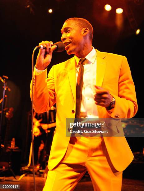 Raphael Saadiq performs on stage at Shepherds Bush Empire on October 19, 2009 in London, England.