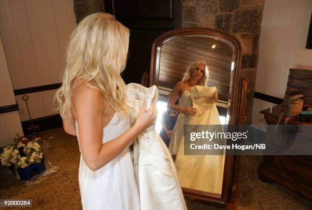 Singer Natasha Bedingfield before the wedding ceremony between her and Matt Robinson held at Church Estate Vinyards on March 21, 2009 in Malibu,...