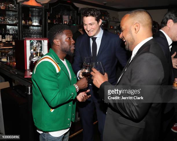 Kevin Hart, Thomas Beraud-Sudreau and Had Teherany, President of Adelaide Park toast with Louis XIII at the Klutch Sports Group "More Than A Game"...