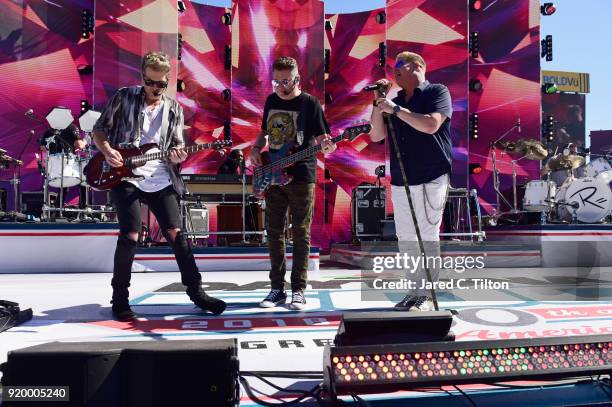 Rascal Flats performs during pre race festivities prior to the start of the Monster Energy NASCAR Cup Series 60th Annual Daytona 500 at Daytona...