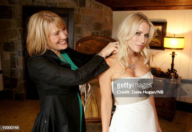 Singer Natasha Bedingfield and mother Molly Bedingfield before the wedding ceremony between her and Matt Robinson held at Church Estate Vinyards on...