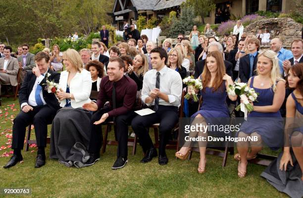 General view during the wedding ceremony of singer Natasha Bedingfield and Matt Robinson held at Church Estate Vinyards on March 21, 2009 in Malibu,...