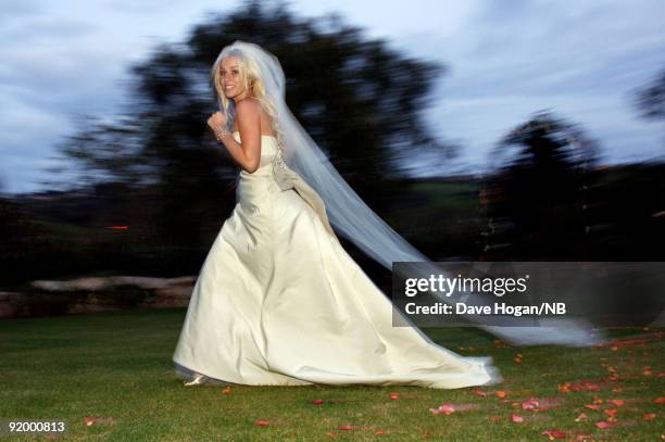 Singer Natasha Bedingfield during her wedding ceremony to Matt Robinson held at Church Estate Vinyards on March 21, 2009 in Malibu, California.