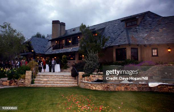 General view after the wedding ceremony of singer Natasha Bedingfield and Matt Robinson held at Church Estate Vinyards on March 21, 2009 in Malibu,...