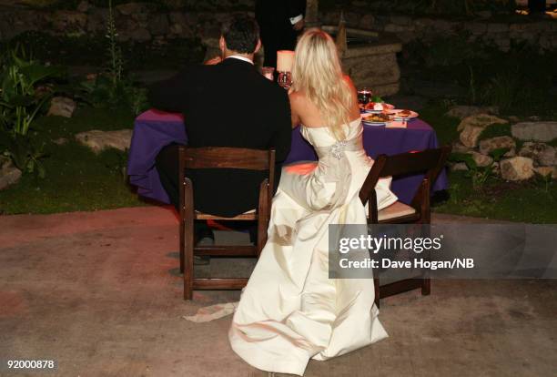 Singer Natasha Bedingfield and Matt Robinson during their wedding ceremony held at Church Estate Vinyards on March 21, 2009 in Malibu, California.