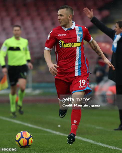 Jasmin Kurtic of Spal during the serie A match between SSC Napoli and Spal at Stadio San Paolo on February 18, 2018 in Naples, Italy.