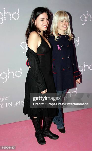 Ana Arias and LLuvia Rojo attend a charity party organized by Sandra Ybarra Foundation on October 19, 2009 in Madrid, Spain.