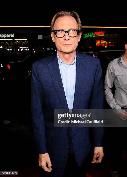Actor Bill Nighy arrives at the Los Angeles Premiere of "Astro Boy" held at Mann Chinese 6 on October 19, 2009 in Los Angeles, California.