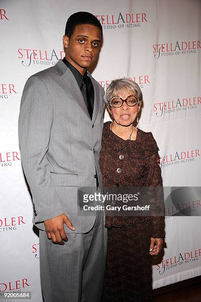 Actress Ruby Dee and grandson, musician Jamal Dee, attend the 2009 Stella by Starlight Gala at a Private Residence on October 19, 2009 in New York...