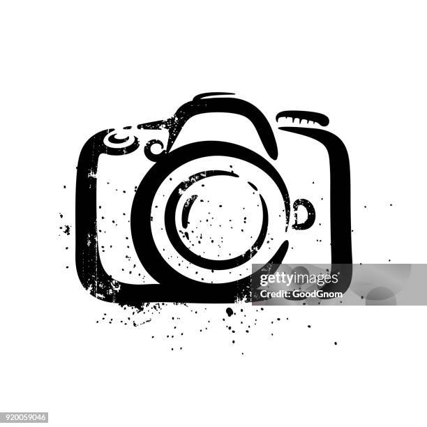 camera on white background - camera background stock illustrations