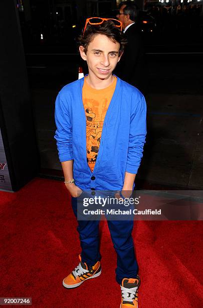 Actor Moises Arias arrives at the Los Angeles Premiere of "Astro Boy" held at Mann Chinese 6 on October 19, 2009 in Los Angeles, California.