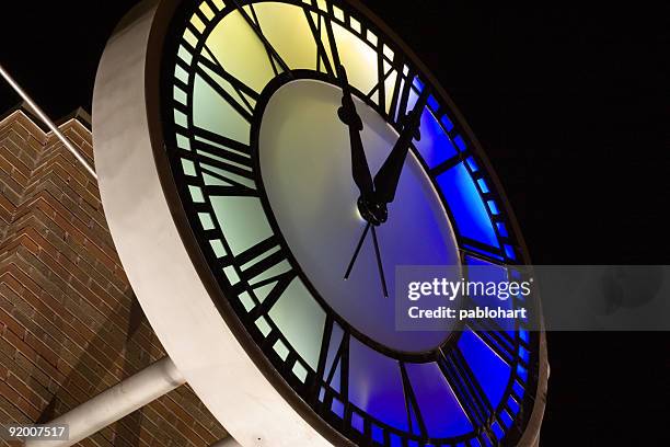 night clock - grand rapids michigan stock pictures, royalty-free photos & images