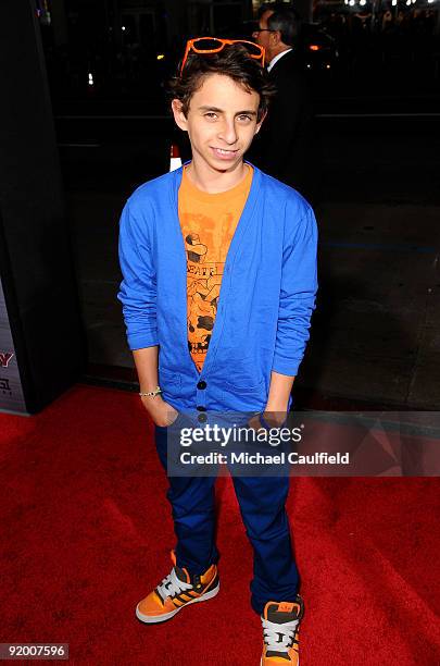 Actor Moises Arias arrives at the Los Angeles Premiere of "Astro Boy" held at Mann Chinese 6 on October 19, 2009 in Los Angeles, California.