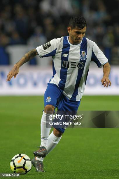 Porto's Mexican forward Jesus Corona during the Premier League 2017/18 match between FC Porto v Rio Ave FC, at Dragao Stadium in Porto on February...