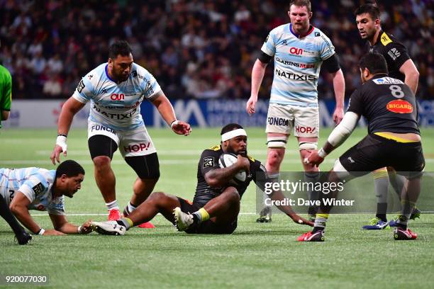 Levani Botia of La Rochelle during the French Top 14 match between Racing 92 and La Rochelle at U Arena on February 18, 2018 in Nanterre, France.