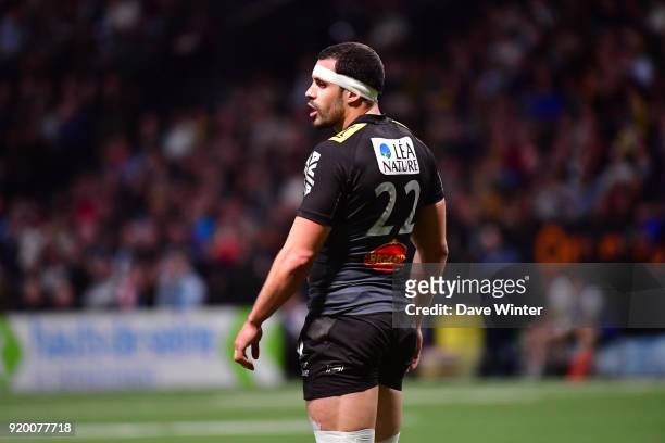Geoffrey Doumayrou of La Rochelle during the French Top 14 match between Racing 92 and La Rochelle at U Arena on February 18, 2018 in Nanterre,...