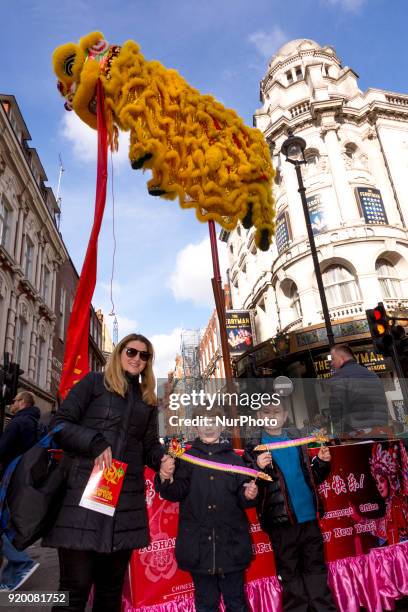 The Chinese community in London is celebrating Lunar New Year for the Year of the Dog on February 18, 2018 in London, UK.