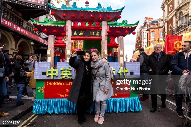 The Chinese community in London is celebrating Lunar New Year for the Year of the Dog on February 18, 2018 in London, UK.