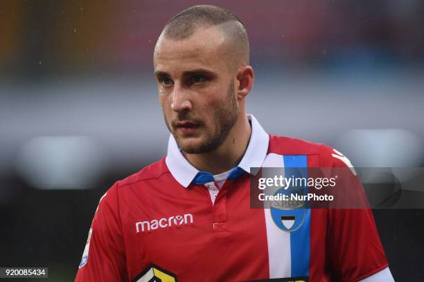 Filippo Costa of Spal during the Serie A TIM match between SSC Napoli and Spal at Stadio San Paolo Naples Italy on 18 February 2018.