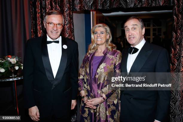 President of the "Snow Night - La Nuit des Neiges", Francois Barras, Support of the Event, Princess Lea of Belgique and CEO at Christie's Europe and...