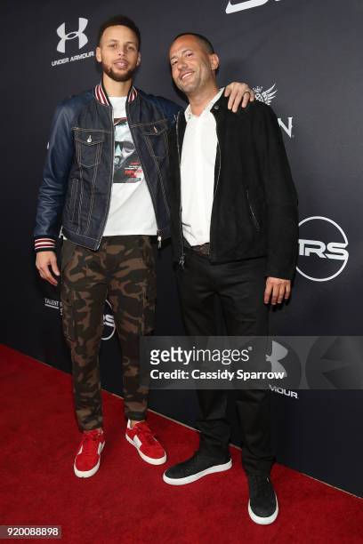 Steph Curry and David Spencer Attend Tequila Avion hosts NBA All-Star After Party presented by Talent Resources on February 17, 2018 in Beverly...