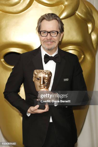 Gary Oldman attends the EE British Academy Film Awards gala dinner held at Grosvenor House, on February 18, 2018 in London, England.