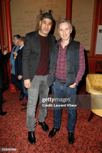 Autor Rachid Benzine and Actor Thierry Lhermitte attend "Inconnu A Cette Adresse Theater Play during "Paroles Citoyennes" 10 shows to wonder about...