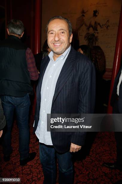 Actor Patrick Timsit attends "Inconnu A Cette Adresse Theater Play during "Paroles Citoyennes" 10 shows to wonder about the society at Theatre...