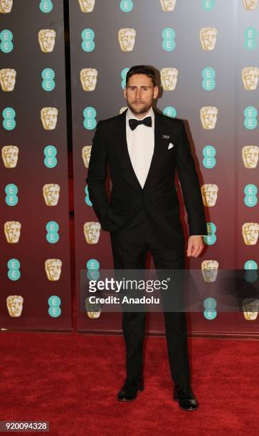 Edward Holcroft attends the EE British Academy Film Awards held at Royal Albert Hall on February 18, 2018 in London, England