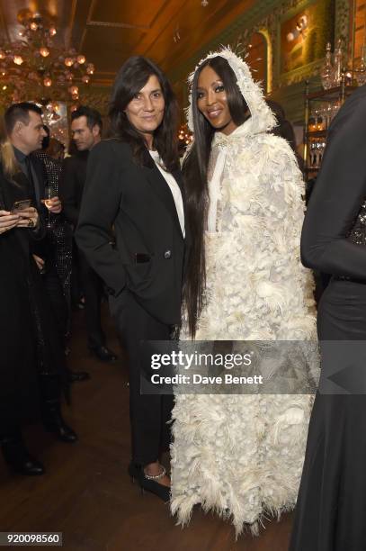 Emmanuelle Alt and Naomi Campbell attend as Tiffany & Co. Partners with British Vogue, Edward Enninful, Steve McQueen, Kate Moss and Naomi Campbell...