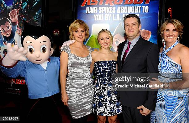 Producer Maryann Garger, actress Kristen Bell, director David Bowers and Executive VP of Imagi Studios Erin Corbett arrive at the Los Angeles...