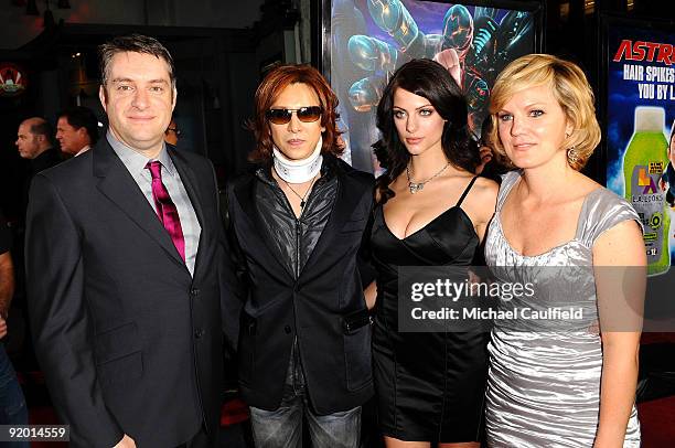 Director David Bowers, singer Yoshiki, actress Julia Voth and producer Maryann Garger arrive at the Los Angeles Premiere of "Astro Boy" held at Mann...