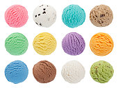 Colorful Ice Cream Scoops Collection