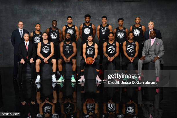 Back Row Brett Gunning, Damian Lillard, Draymond Green, Karl-Anthony Towns, Joel Embiid, Giannis, Antetokounmpo, Jimmy Butler, Al Horford, Mike...