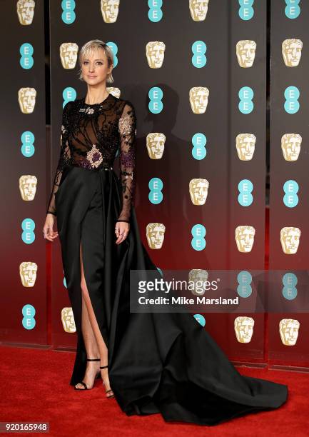 Andrea Riseborough attends the EE British Academy Film Awards held at Royal Albert Hall on February 18, 2018 in London, England.