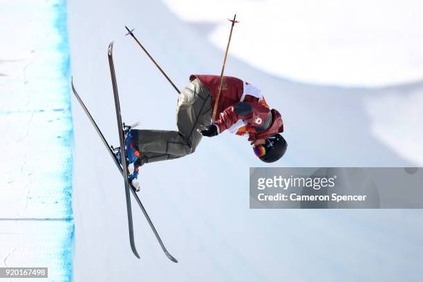 Rosalind Groenewoud of Canada competes during the Freestyle Skiing Ladies' Ski Halfpipe Qualification on day 10 of the PyeongChang 2018 Winter...