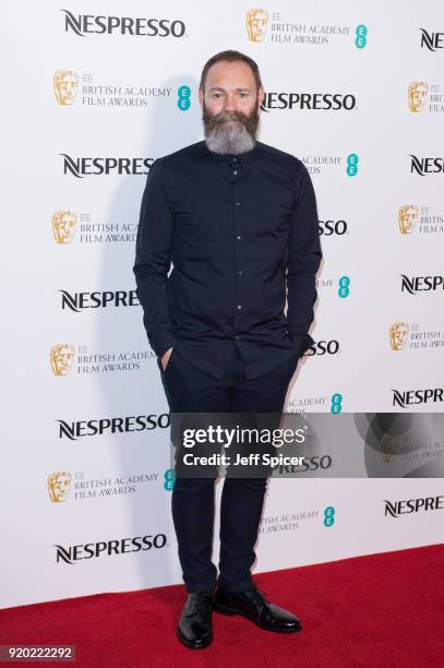 Francis Lee attends the EE British Academy Film Awards nominees party at Kensington Palace on February 17, 2018 in London, England.