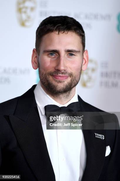 Edward Holcroft poses in the press room during the EE British Academy Film Awards held at Royal Albert Hall on February 18, 2018 in London, England.