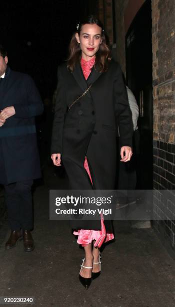 Alexa Chung seen at Universal and Working Title - BAFTAs afterparty at Chiltern Firehouse after attending the EE British Academy Film Awards at the...